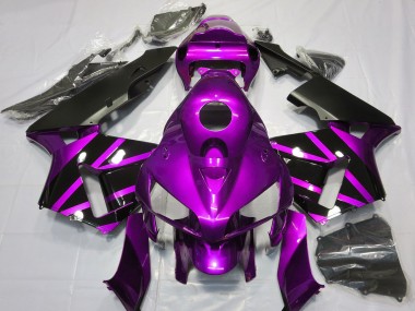 Carenados Moto Honda CBR600RR 2005-2006 - Púrpura Negro Brillante Diseño Fabricantes