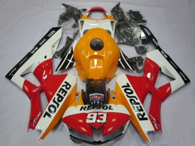 Carenados Moto Honda CBR600RR 2013-2023 - Naranja Blanco Rojo Negro Brillante Repsol 93 Fabricantes