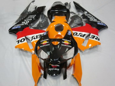 Carenados Moto Honda CBR600RR 2005-2006 - Naranja Blanco Rojo Negro Brillante Repsol Man Power Fabricantes