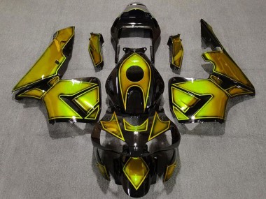 Carenados Moto Honda CBR600RR 2003-2004 - Oro Negro Brillante Fabricantes