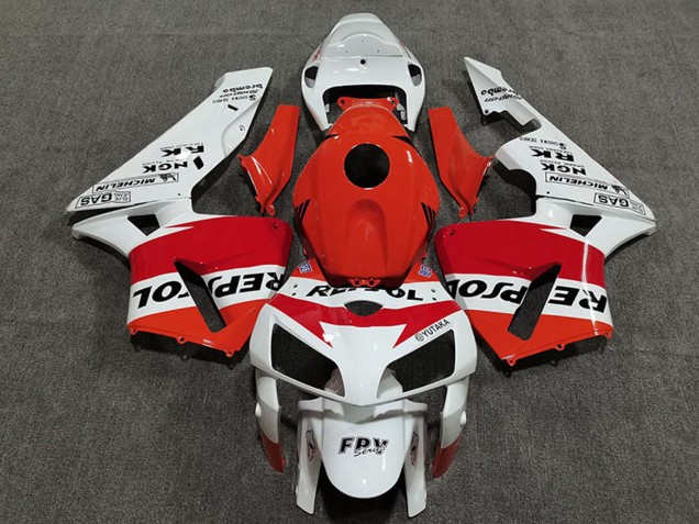 Carenados Moto Honda CBR600RR 2005-2006 - Naranja Blanco Rojo Negro Brillante Repsol Estilo Fabricantes