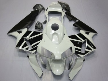 Carenados Moto Honda CBR600RR 2003-2004 - Blanco Negro Brillante OEM Estilo Fabricantes