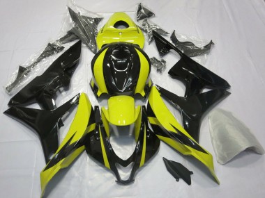 Carenados Moto Honda CBR600RR 2007-2008 - Amarillo Negro Brillante OEM Estilo Fabricantes