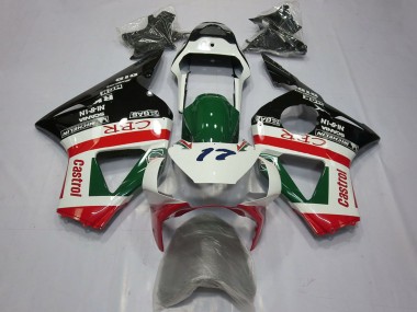 Carenados Moto Honda CBR954RR 2002-2003 - Blanco Rojo Verde Negro Brillante CRR Castrol Fabricantes