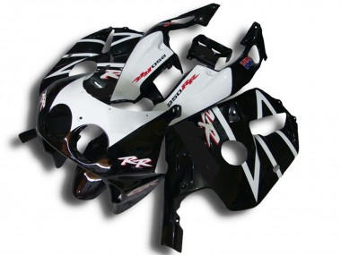 Carenados Moto Honda CBR250RR 1990-1998 - Negro Brillante Blanco RR Fabricantes