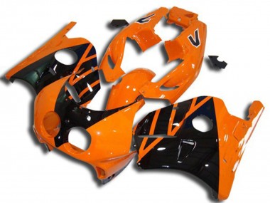 Carenados Moto Honda CBR250RR 1990-1998 - Naranja Negro Brillante Fabricantes