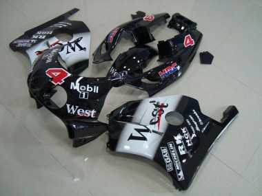 Carenados Moto Honda CBR250RR 1990-1998 - Negro Brillante Blanco West Mobil Fabricantes