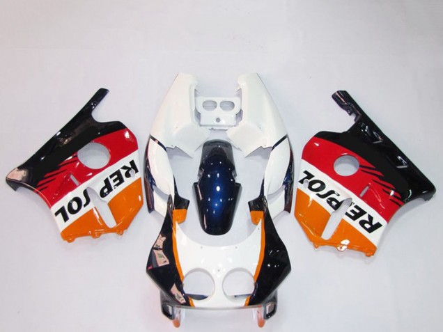 Carenados Moto Honda CBR250RR 1990-1998 - Naranja Blanco Rojo Negro Brillante Repsol Fabricantes