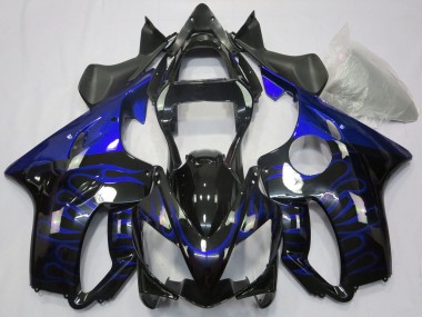 Carenados Moto Honda CBR600 F4i 2001-2003 - Negro Brillante Azul Llama Fabricantes