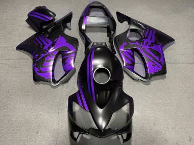 Carenados Moto Honda CBR600 F4i 2001-2003 - Púrpura Negro Mate Cráneo Fabricantes