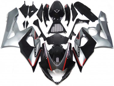 Carenados Moto Suzuki GSXR 1000 2005-2006 - Negro Brillante Plata Rojo Fabricantes