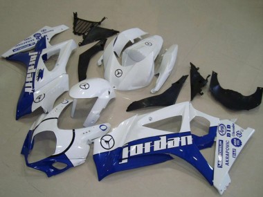 Carenados Moto Suzuki GSXR 1000 2007-2008 - Blanco Azul Jordan Fabricantes