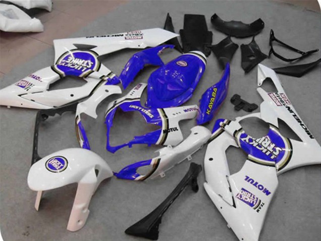 Carenados Moto Suzuki GSXR 1000 2005-2006 - Blanco Azul Lucky Strike Fabricantes