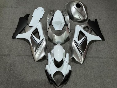 Carenados Moto Suzuki GSXR 1000 2007-2008 - Blanco Plata Negro Fabricantes