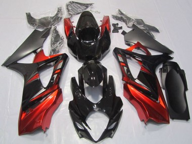 Carenados Moto Suzuki GSXR 1000 2007-2008 - Negro Brillante Rojo Fabricantes