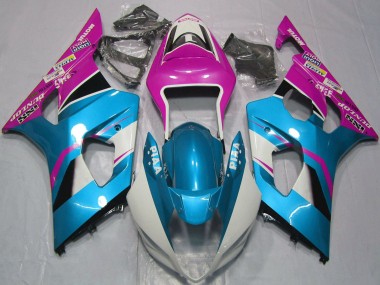 Carenados Moto Suzuki GSXR 1000 2003-2004 - Azul Claro Blanco Rosa Fabricantes