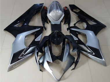 Carenados Moto Suzuki GSXR 1000 2005-2006 - Negro Brillante Plata Fabricantes