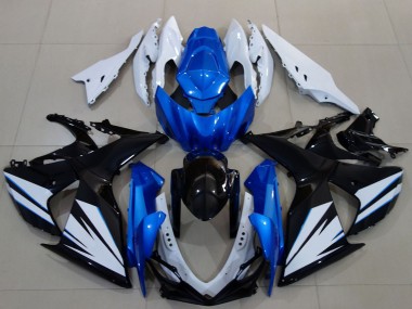 Carenado Moto Suzuki GSXR 1000 2009-2016 - Blanco Azul Negro Fabricantes