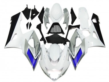 Carenados Moto Suzuki GSXR 1000 2005-2006 - Blanco Brillante Plata Azul Fabricantes