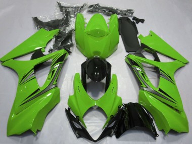 Carenados Moto Suzuki GSXR 1000 2007-2008 - Verde Negro Brillante OEM Estilo Fabricantes