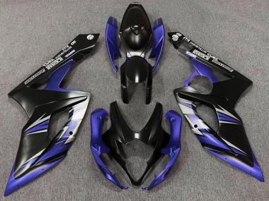 Carenados Moto Suzuki GSXR 1000 2005-2006 - Negro Mate Azul Fabricantes