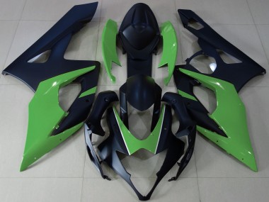 Carenados Moto Suzuki GSXR 1000 2005-2006 - Negro Mate Verde Fabricantes