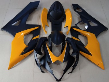 Carenados Moto Suzuki GSXR 1000 2005-2006 - Negro Mate Naranja Claro Fabricantes