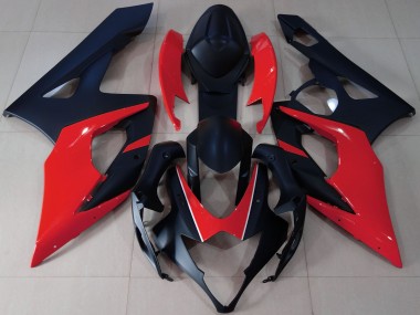 Carenados Moto Suzuki GSXR 1000 2005-2006 - Negro Mate Rojo Fabricantes