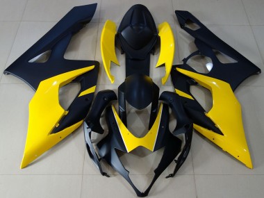 Carenados Moto Suzuki GSXR 1000 2005-2006 - Negro Mate Amarillo Fabricantes