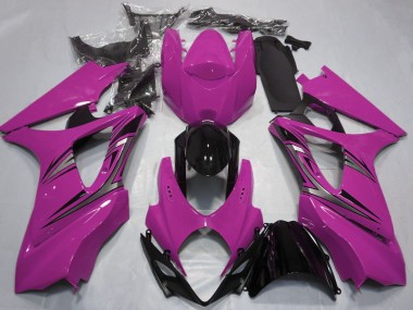 Carenados Moto Suzuki GSXR 1000 2007-2008 - Rosa Negro Brillante OEM Estilo Fabricantes