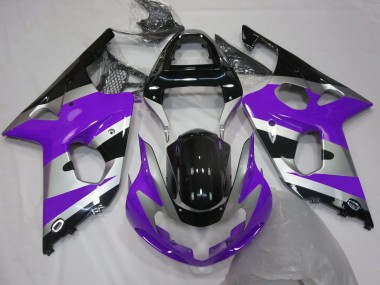 Carenados Moto Suzuki GSXR 1000 2000-2002 - Púrpura Plata Negro Brillante OEM Estilo Fabricantes