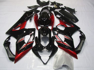 Carenados Moto Suzuki GSXR 1000 2005-2006 - Negro Brillante Rojo Flare Fabricantes