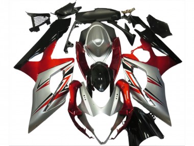 Carenados Moto Suzuki GSXR 1000 2005-2006 - Rojo Plata Negro Fabricantes