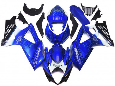 Carenados Moto Suzuki GSXR 1000 2007-2008 - Azul Blanco Negro Corona Fabricantes