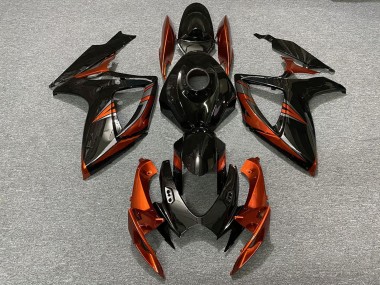 Carenados Moto Suzuki GSXR 600 / GSXR 750 2006-2007 - Negro Brillante Naranja Fabricantes