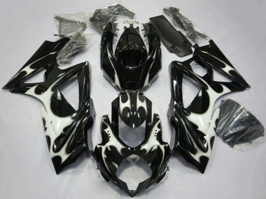 Carenados Moto Suzuki GSXR 600 / GSXR 750 2008-2010 - Negro Brillante Blanco Fabricantes