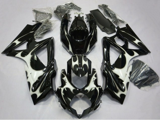 Carenados Moto Suzuki GSXR 600 / GSXR 750 2008-2010 - Negro Brillante Blanco Fabricantes