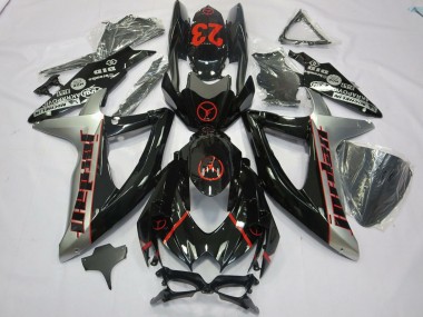 Carenados Moto Suzuki GSXR 600 / GSXR 750 2008-2010 - Negro Brillante Plata Rojo Jordan 23 Fabricantes