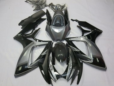 Carenados Moto Suzuki GSXR 600 / GSXR 750 2006-2007 - Gris Negro Brillante Raya Fabricantes