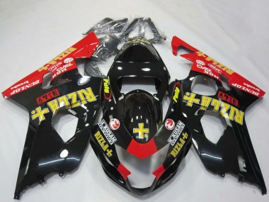 Carenados Moto Suzuki GSXR 600 / GSXR 750 2004-2005 - Negro Brillante Rojo Amarillo Rizla Fabricantes