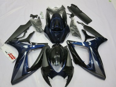 Carenados Moto Suzuki GSXR 600 / GSXR 750 2006-2007 - Azul Gris Negro Raya Fabricantes
