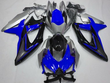 Carenados Moto Suzuki GSXR 600 / GSXR 750 2008-2010 - Plata Azul Negro Brillante Fabricantes