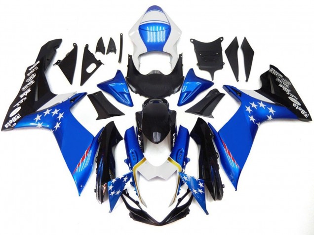 Carenados Moto Suzuki GSXR 600 / GSXR 750 2011-2024 - Azul Estilo Rojo Estrella Fabricantes
