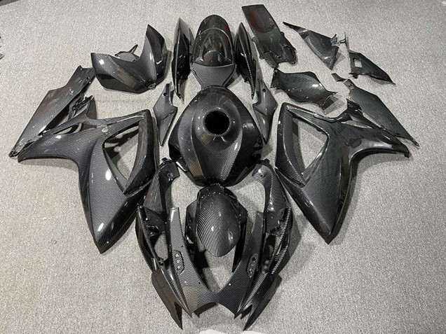 Carenados Moto Suzuki GSXR 600 / GSXR 750 2006-2007 - Negro FibraCarbono Estilo Fabricantes