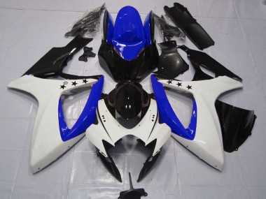 Carenados Moto Suzuki GSXR 600 / GSXR 750 2006-2007 - Blanco Azul Negro Brillante Estrella Fabricantes