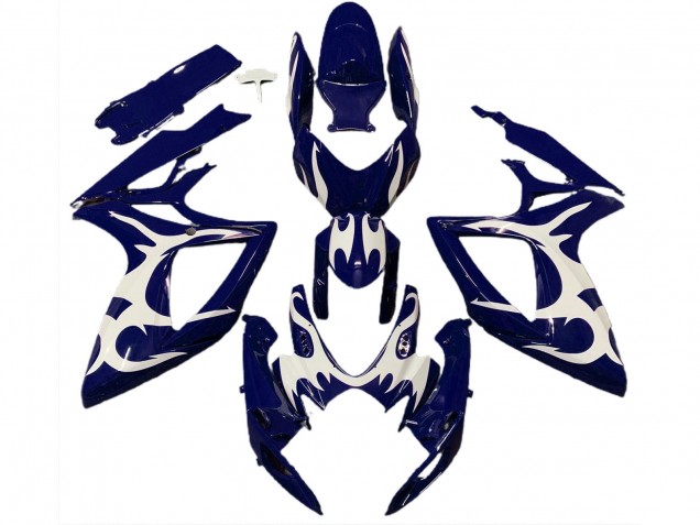 Carenados Moto Suzuki GSXR 600 / GSXR 750 2006-2007 - Azul Oscuro Blanco Diseño Fabricantes