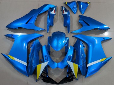 Carenado Moto Suzuki GSXR 600 / GSXR 750 2011-2024 - Azul Blanco Amarillo Fabricantes