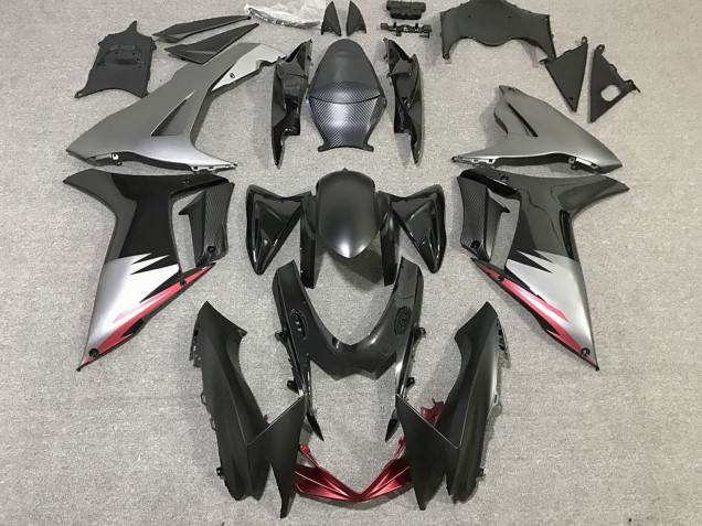 Carenados Moto Suzuki GSXR 600 / GSXR 750 2011-2024 - Gris Plata Negro Brillante Fabricantes