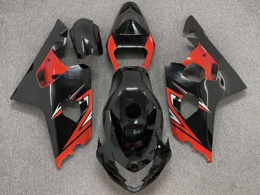 Carenados Moto Suzuki GSXR 600 / GSXR 750 2004-2005 - Negro Brillante Rojo Fabricantes