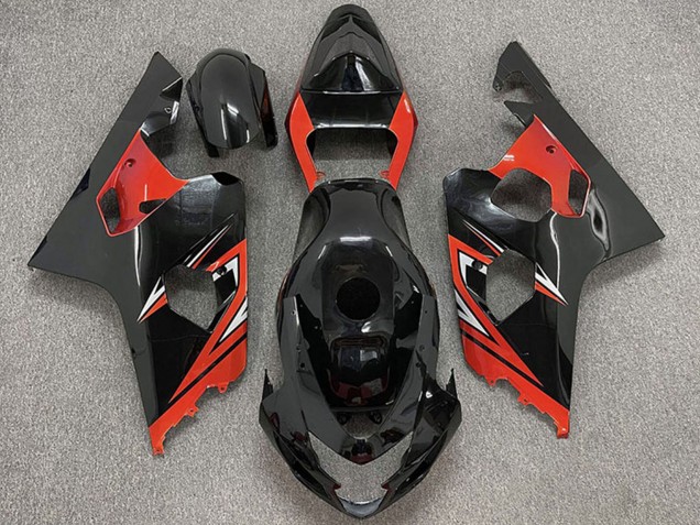 Carenados Moto Suzuki GSXR 600 / GSXR 750 2004-2005 - Negro Brillante Rojo Fabricantes